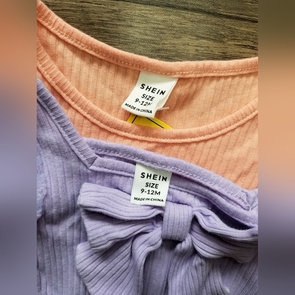 Shein Tulle Puffed Ruffle Sleeves Ribbed Onsie Bundle - Picture 4 of 4